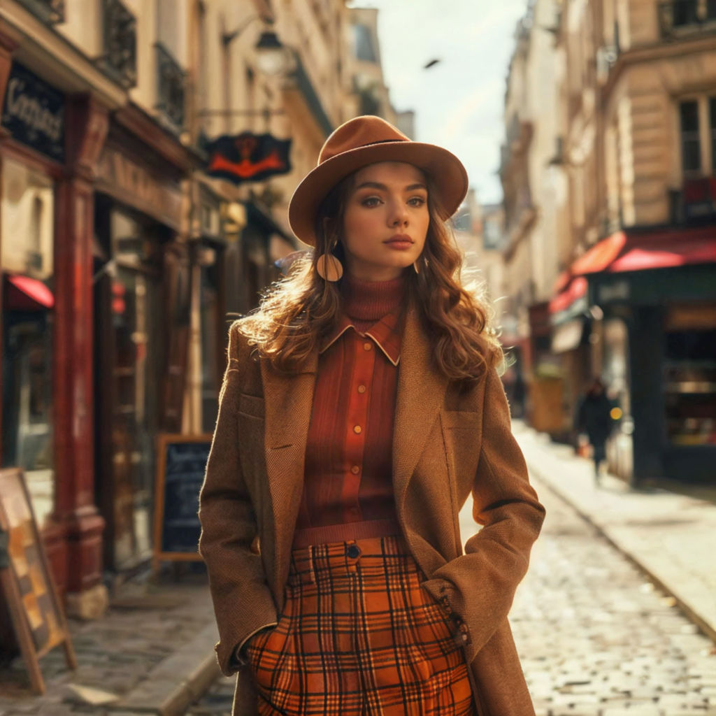 mannequin virtuel IA femme en campagne mode lifestyle à Paris