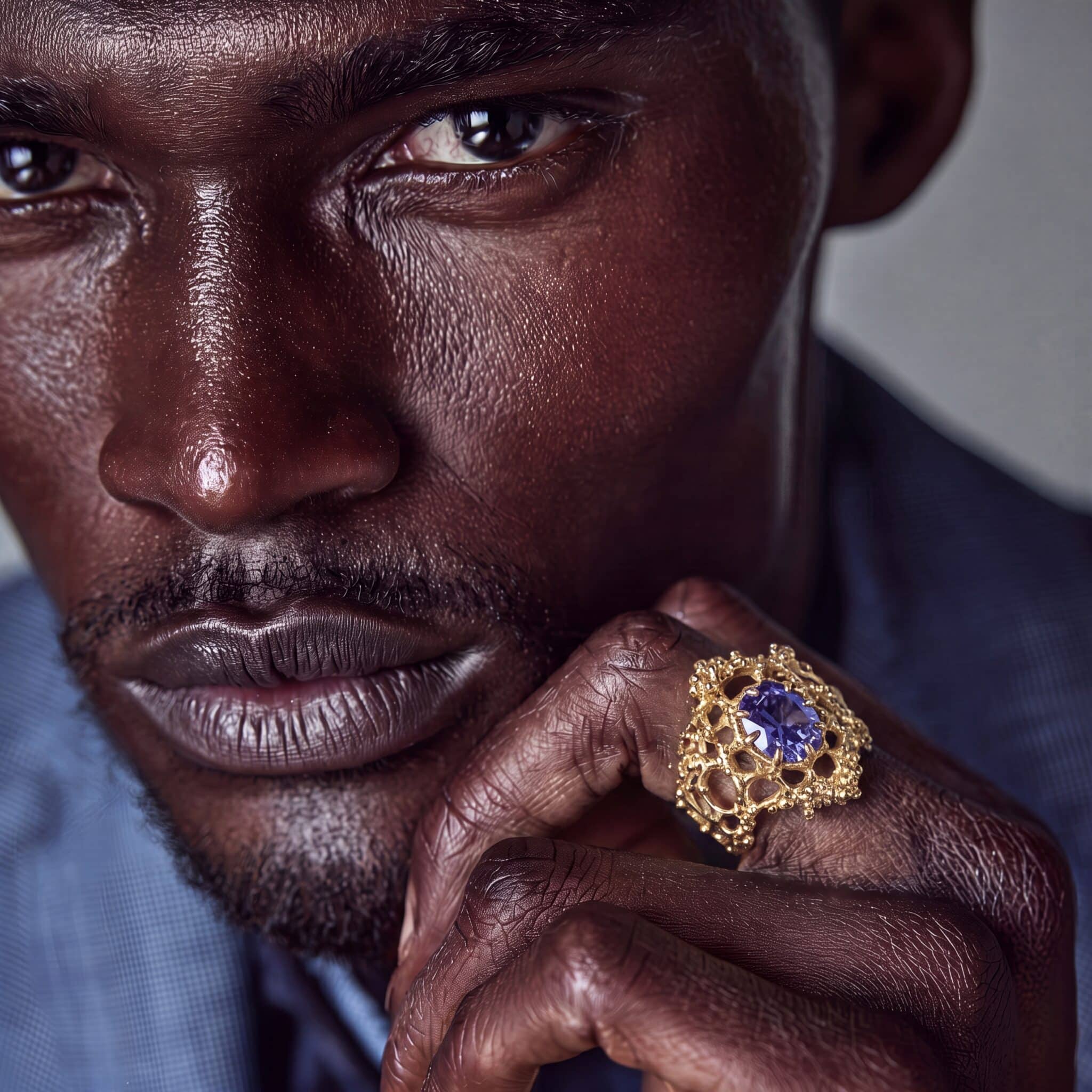 Portrait de campagne joaillerie produit en image generative par Vyctorya